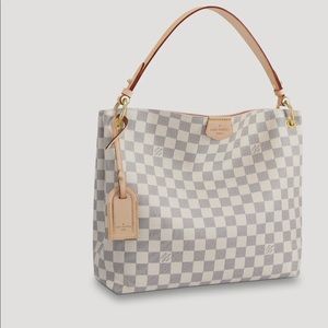 Authentic Graceful PM hobo in Damier Ebene canvas.